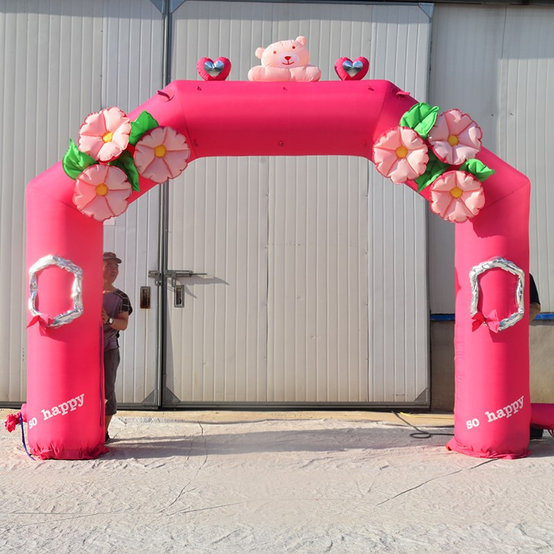 靖西粉色婚礼拱门